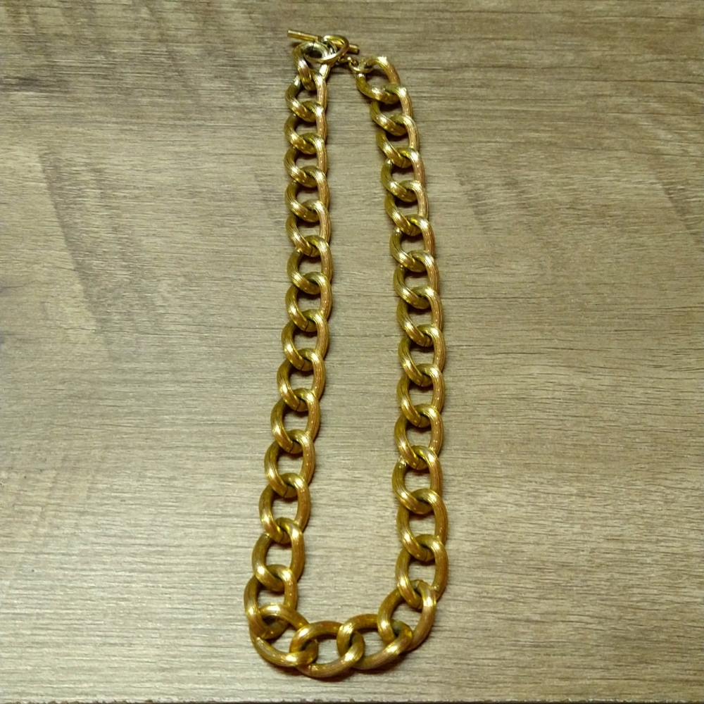 Chainlink Brushed Goldtone Necklace